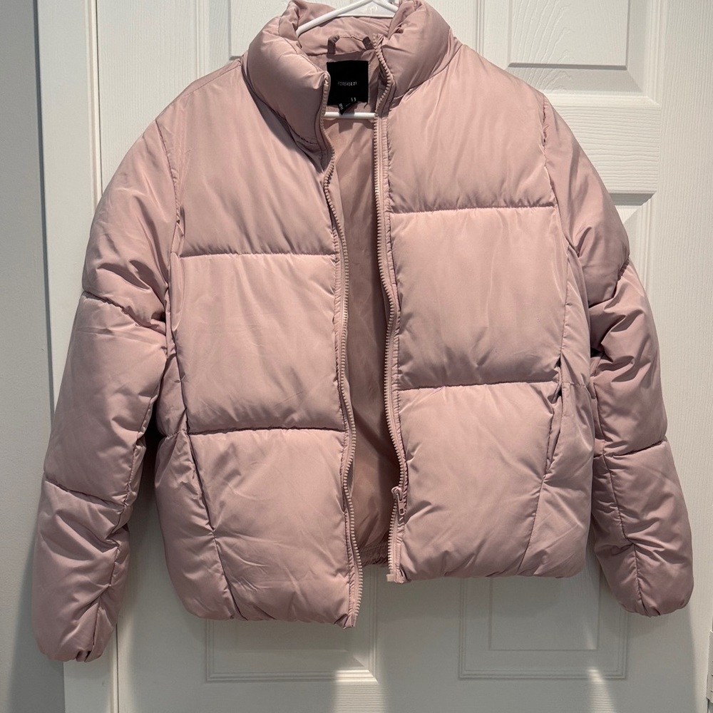 Forever 21 Pink Puffer Jacket